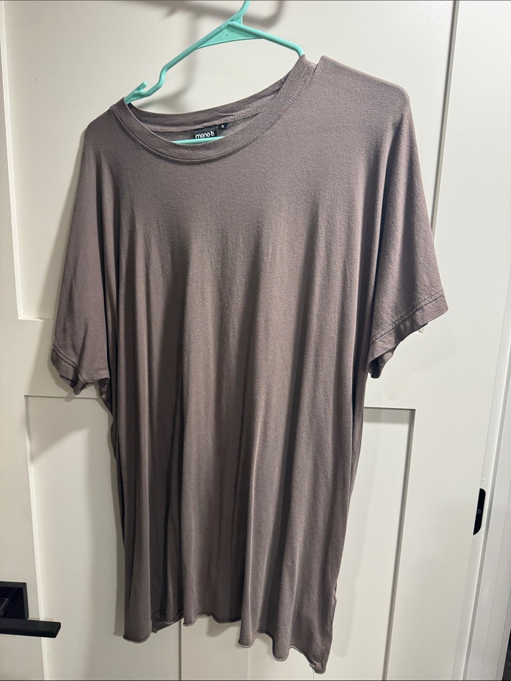 Mono B Men's Taupe Short Sleeve Crew Tee